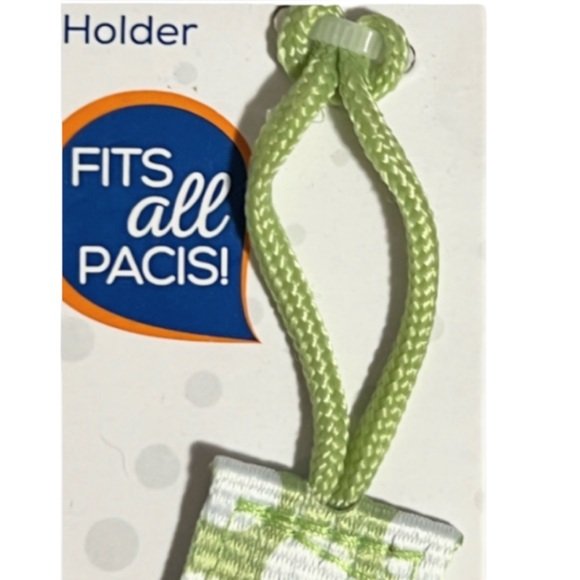 NWT BooginHead PaciGrip Green and White Polka Dot Pacifier Clip - Picture 5 of 9
